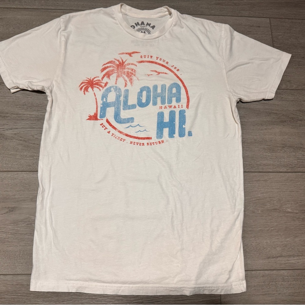 Ohana Tees White Aloha Hawaii Graphic Tee Hawai’i No Ka Oi